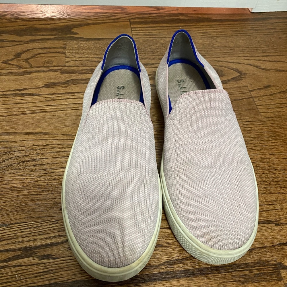 Rothy’s slip on light pink sneaker size 8